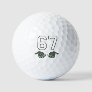 67 Hand Funny Six Seven Meme Generation Alpha Golf Balls