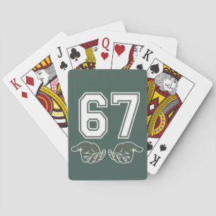 67 Hand Funny Six Seven Meme Generation Alpha  Playing Cards