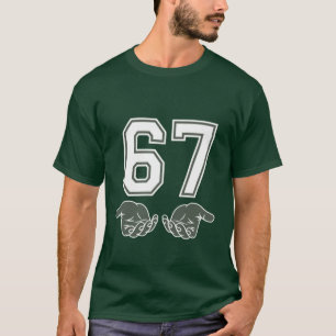 67 Hand Funny Six Seven Meme Generation Alpha  T-Shirt