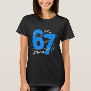 67 Hanukkah Jewish Holiday Menorah Six Seven Meme T-Shirt