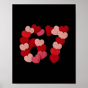 67 Hearts Sweater Design For Valentine's Day Love Poster