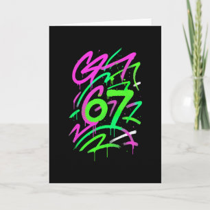 67 Hidden Meme Trending Gen Z Alpha Six Seven 6 7 Card