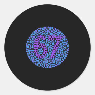67 Hidden Meme Trending Gen Z Alpha Six Seven 6 7  Classic Round Sticker