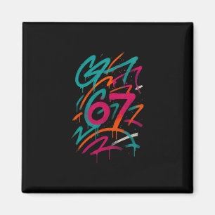 67 Hidden Meme Trending Gen Z Alpha Six Seven 6 7 Magnet