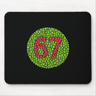 67 Hidden Meme Trending Gen Z Alpha Six Seven 6 7 Mouse Pad