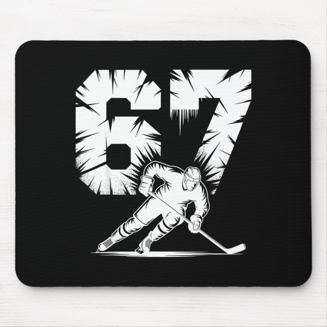 67 Hockey Cool Six Seven Gen Alpha Slang Winter St Mouse Pad (Front)