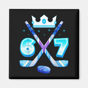 67 Hockey Drip Funny Ice Meme Number Six Seven Magnet