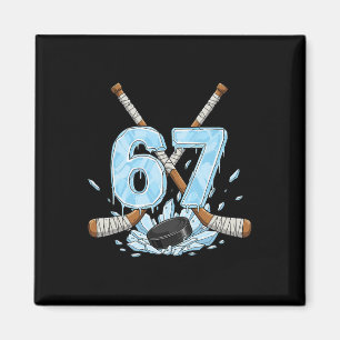 67 Hockey Drip Funny Number 67 Meme Six Seven Men  Magnet