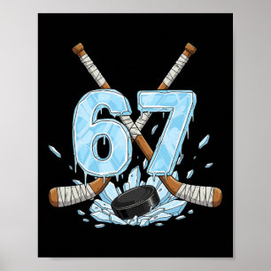 67 Hockey Drip Funny Number 67 Meme Six Seven Men  Poster