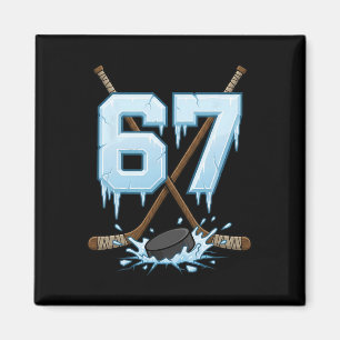 67 Hockey Drip Number Funny Meme Gen Alpha Slang S Magnet