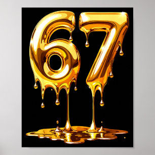 67 Hockey Drip Number Funny Meme Ice Hockey Boys G Poster