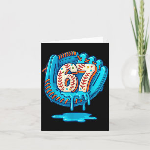 67 Ice Cream Drip Funny Six Seven Baseball  Card