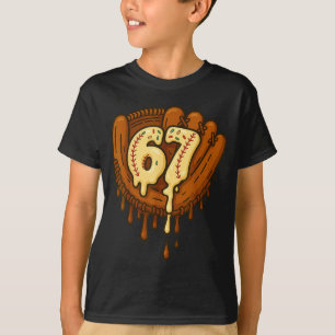 67 Ice Cream Drip Funny Six Seven Baseball  T-Shirt