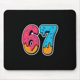 67 Ice Cream Drip Funny Six Seven Gen Alpha Meme S Mouse Pad