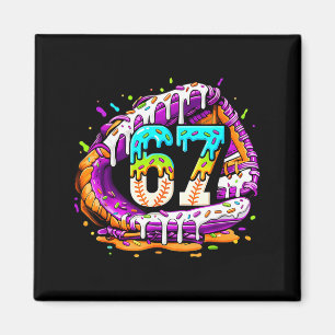 67 Ice Cream Drip Funny Six Seven Player 67th Birt Magnet