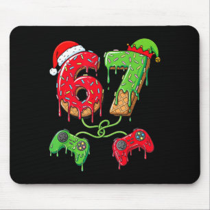 67 Ice Cream Drip Gamer Six Seven Meme Christmas K Mouse Pad