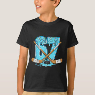 67 Ice Cream Drip Hockey Gen Alpha Slang Six Seven T-Shirt