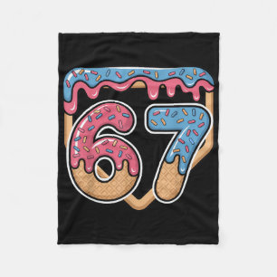67 Ice Cream Drip Meme Baseball Fleece Blanket