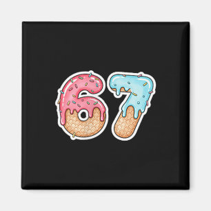 67 Ice Cream Drip Meme Funny Six Seven Gen Alpha ( Magnet