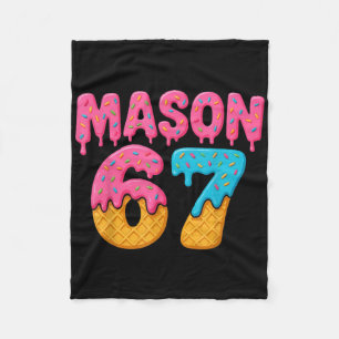 67 Ice Cream Drip Meme Funny Six Seven Gen Alpha S Fleece Blanket