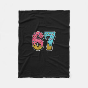 67 Ice Cream Drip Meme Funny Six Seven Gen Alpha S Fleece Blanket