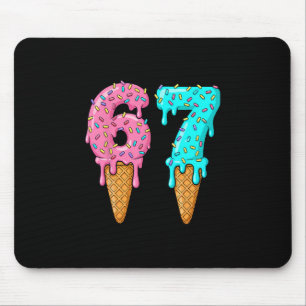 67 Ice Cream Drip Meme Funny Six Seven Gen Alpha S Mouse Pad