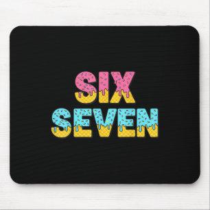 67 Ice Cream Drip Meme Funny Six Seven Gen Alpha S Mouse Pad