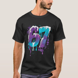 67 Ice Cream Drip Meme Funny Six Seven Gen Alpha S T-Shirt