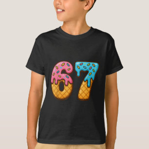 67 Ice Cream Drip Meme Funny Six Seven Gen Alpha S T-Shirt