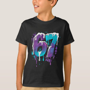 67 Ice Cream Drip Meme Funny Six Seven Gen Alpha S T-Shirt