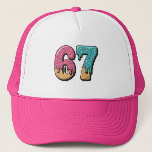 67 Ice Cream Drip Meme Funny Six Seven Gen Alpha  Trucker Hat