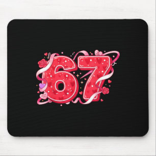 67 Ice Cream Drip Meme Funny Six Seven Valentine D Mouse Pad
