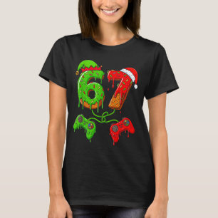 67 Ice Cream Drip Meme Gamer Six Seven Christmas B T-Shirt