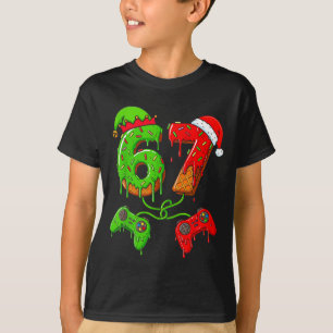 67 Ice Cream Drip Meme Gamer Six Seven Christmas B T-Shirt