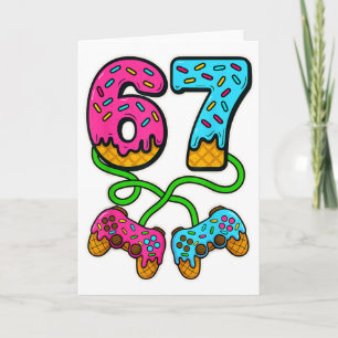 67 Ice Cream Drip Meme Gamer Six Seven Gen Alpha S Card