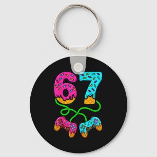 67 Ice Cream Drip Meme Gamer Six Seven Gen Alpha S Key Ring