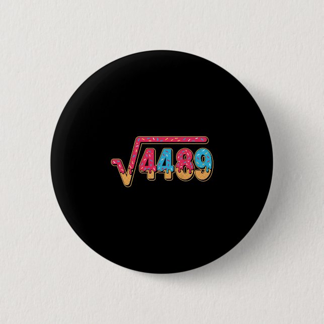 67 Ice Cream Drip Meme Math Teacher School Square  6 Cm Round Badge (Front)