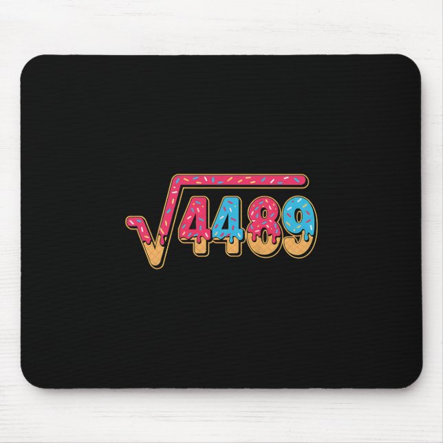 67 Ice Cream Drip Meme Math Teacher School Square  Mouse Pad (Front)
