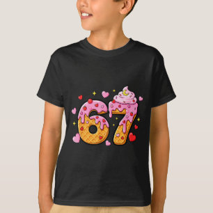 67 Ice Cream Drip Meme Six Seven 6 7 Valentine Day T-Shirt