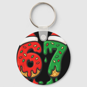 67 Ice Cream Drip Meme Six Seven Christmas Men Wom Key Ring