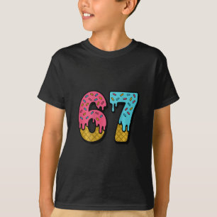 67 Ice Cream Drip Meme Six Seven Game Day (on Ck)  T-Shirt