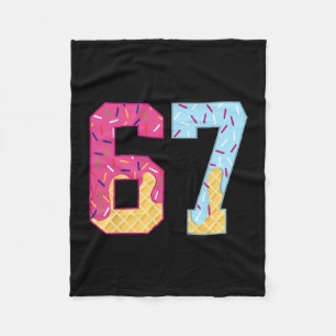 67 Ice Cream Drip Meme Six Seven Gen Alpha Slang 1 Fleece Blanket