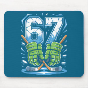 67 Ice Cream Drip Meme Six Seven Gen Alpha Slang Mouse Pad