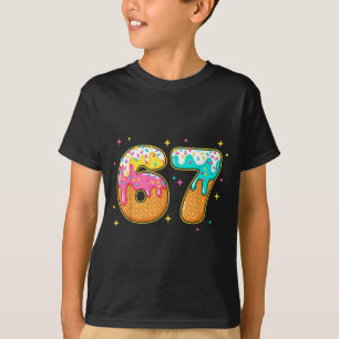 67 Ice Cream Drip Meme Six Seven Gen Alpha Slang  T-Shirt