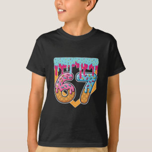 67 Ice Cream Drip Meme Six Seven Gen Alpha Slang T-Shirt