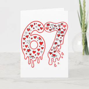 67 Ice Cream Drip Meme Six Seven Gen Alpha Valenti Card