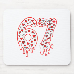 67 Ice Cream Drip Meme Six Seven Gen Alpha Valenti Mouse Pad