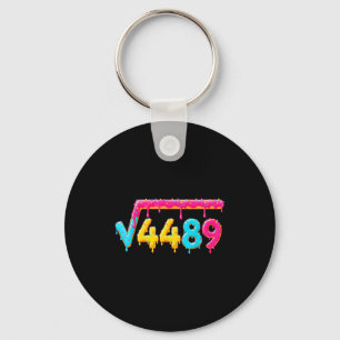 67 Ice Cream Drip Meme Square Root 4489 Math Teach Key Ring