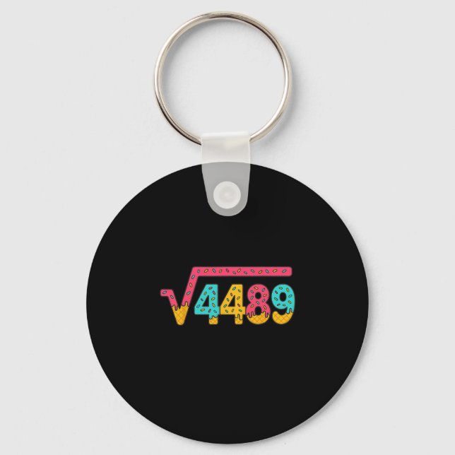 67 Ice Cream Drip Meme Square Root 4489 Slang Math Key Ring (Front)
