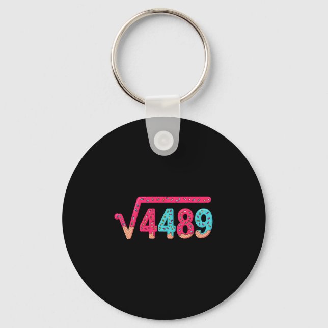 67 Ice Cream Drip Meme Square Root 4489 Slang Math Key Ring (Front)